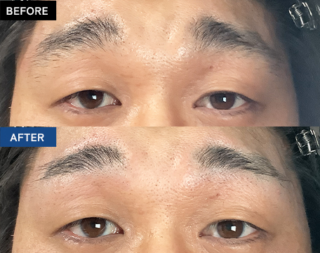 平行眉のスタイル画像