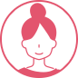 女性のイラストアイコン