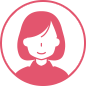 女性のイラストアイコン